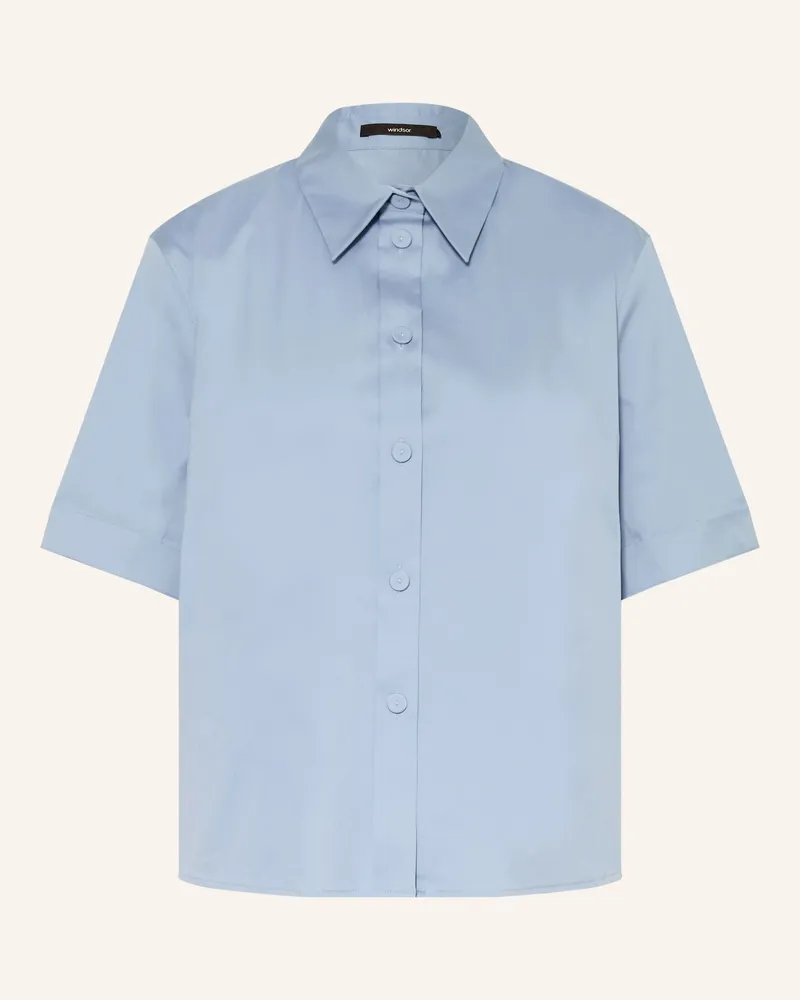 windsor. Hemdbluse blau Hellblau