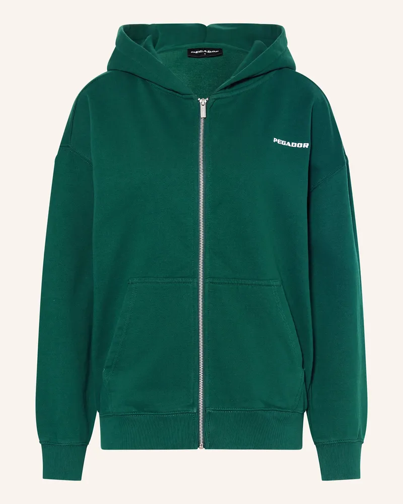 PEGADOR Oversized-Sweatjacke CLARITA Dunkelgrün