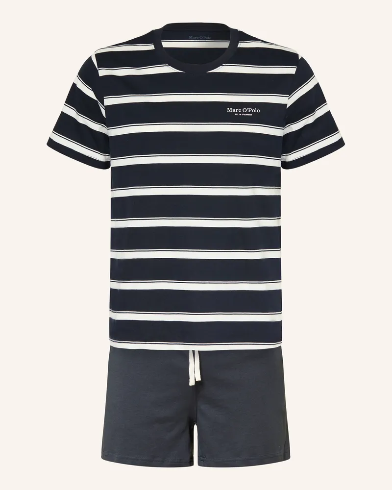 Marc O'Polo Shorty-Schlafanzug Dunkelblau