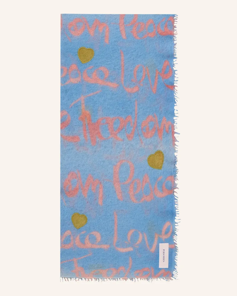 Puschoen Cashmere-Schal Freedom blau Blau