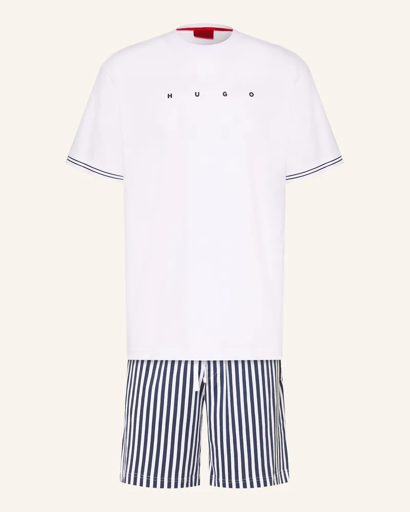 HUGO BOSS Shorty-Schlafanzug Coasta weiss Weiss
