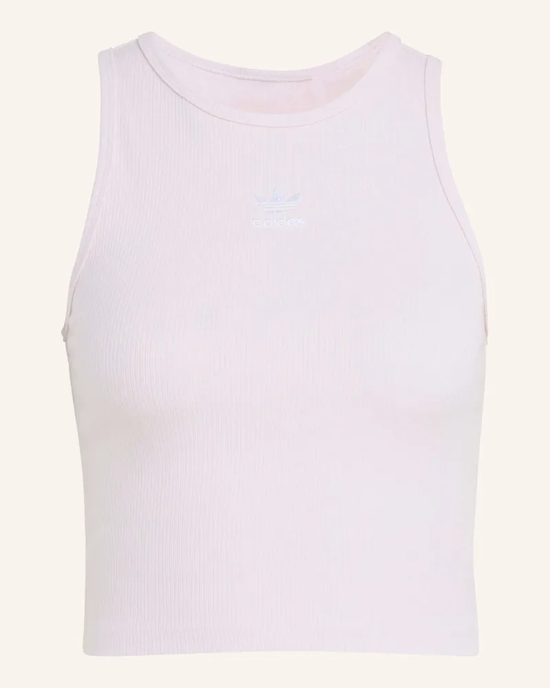 adidas Cropped-Top Essentials Rib pink Rosa