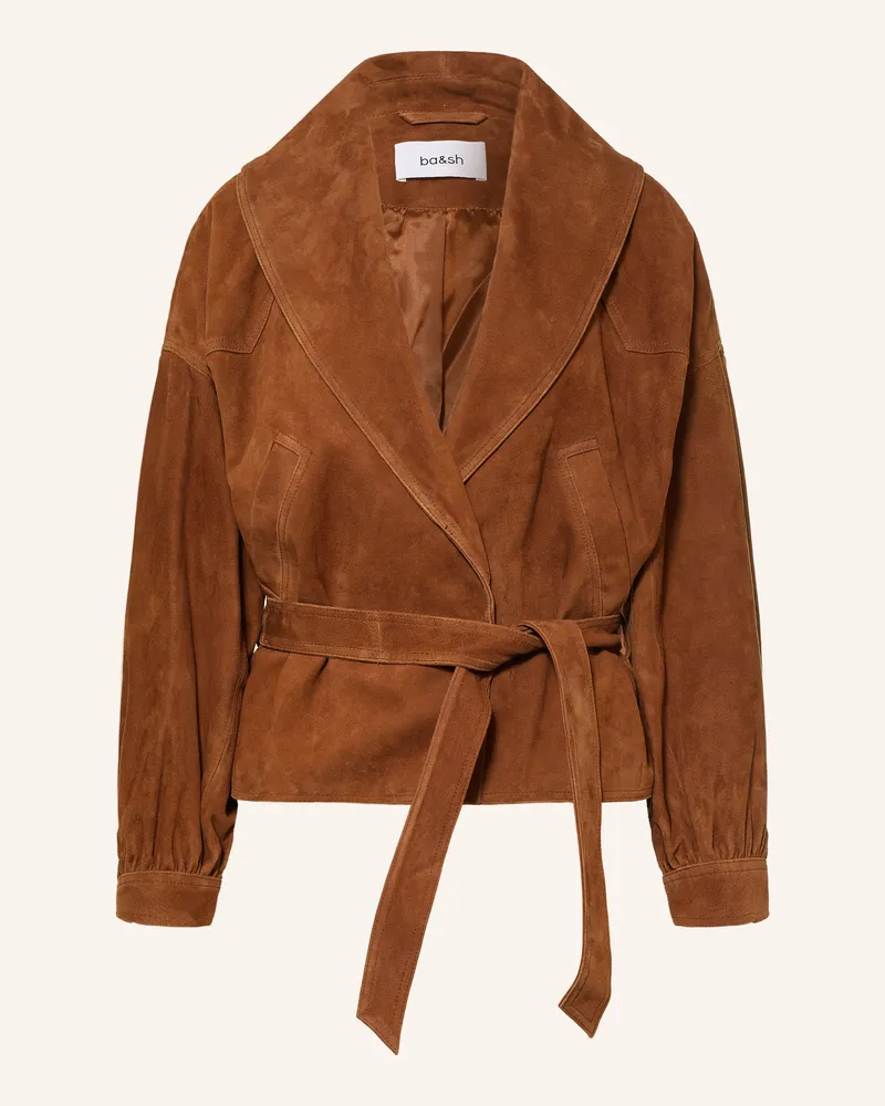 ba&sh Lederjacke Manon braun Braun