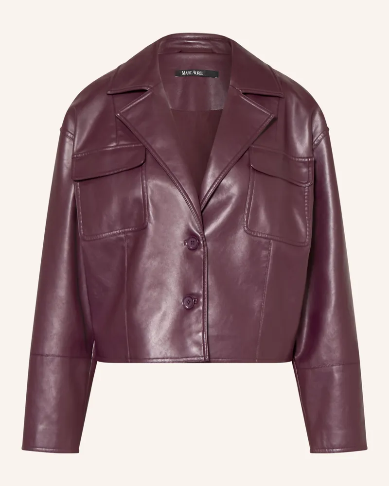 MARC AUREL Jacke In Lederoptik lila Dunkellila