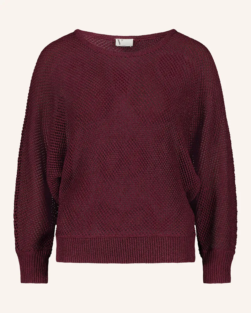 Vera Mont Pullover mit Glitzergarn Dunkelrot