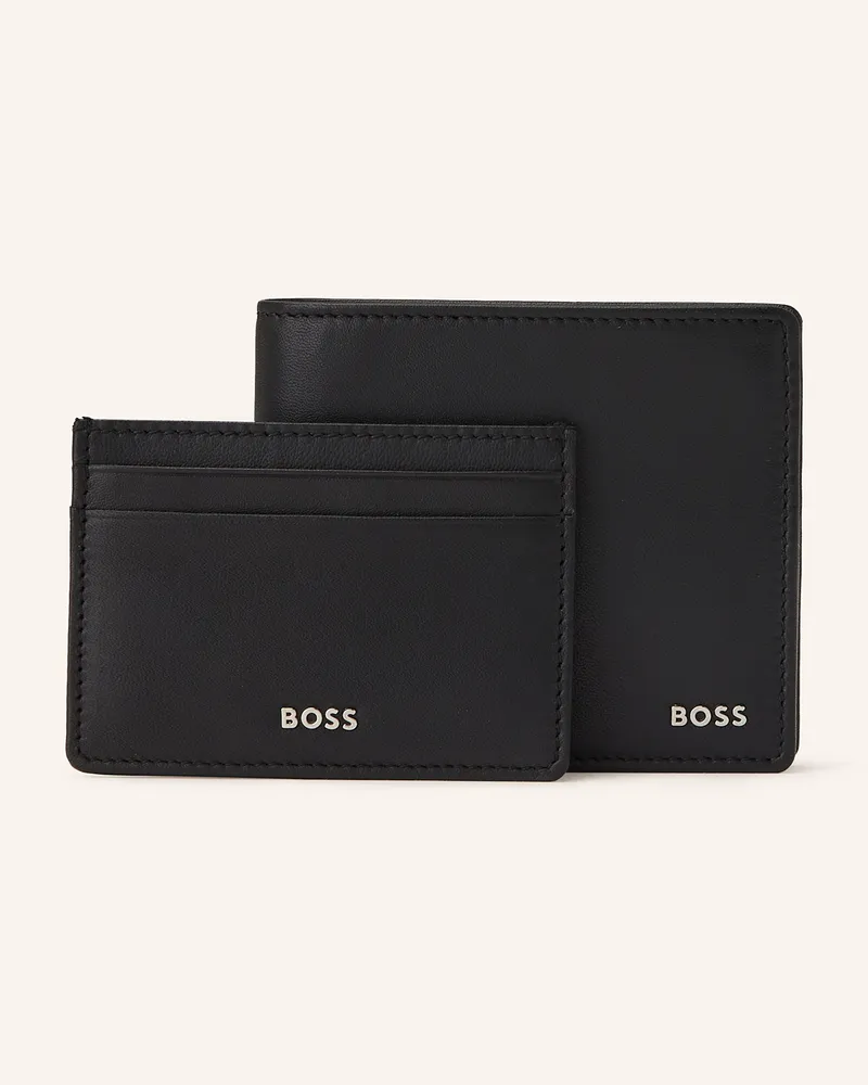 HUGO BOSS Set GBBM: Geldbörse und Kartenetui mit Geschenkbox Schwarz