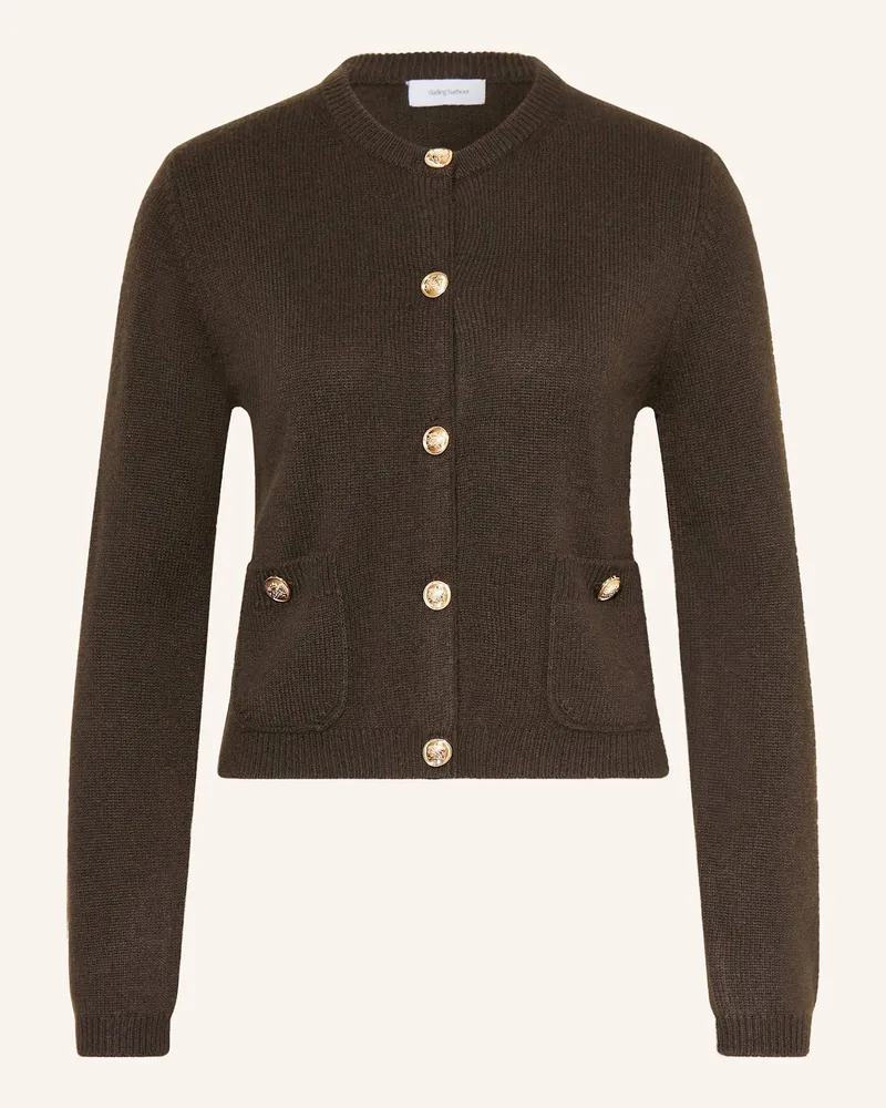 Darling Harbour Strickjacke aus Cashmere Dark