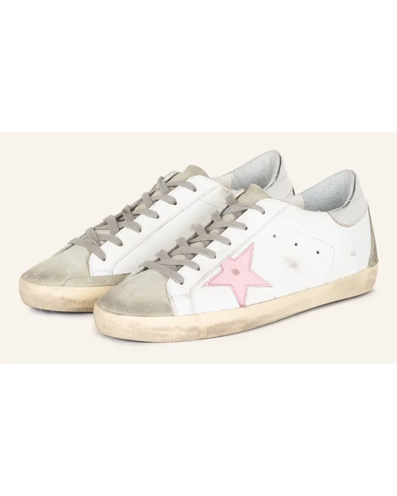 Golden Goose Sneaker SUPER-STAR - WEISS/ ROSA/ SILBER Weiss