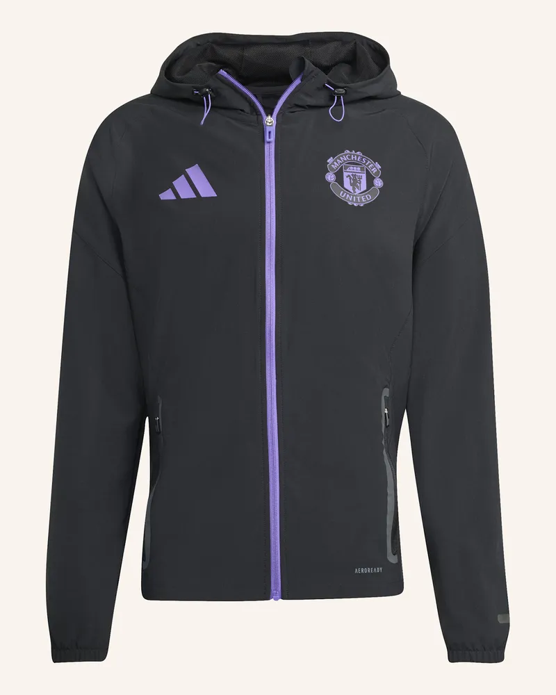 adidas Manchester United Tiro 25 Competition Vis Tech Travel Jacke schwarz Schwarz