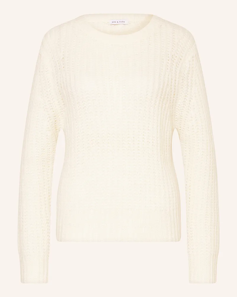 Mrs & HUGS Pullvoer weiss Creme