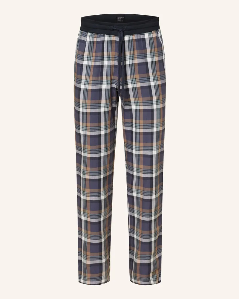 Schiesser Schlafhose Mix+Relax blau Dunkelblau