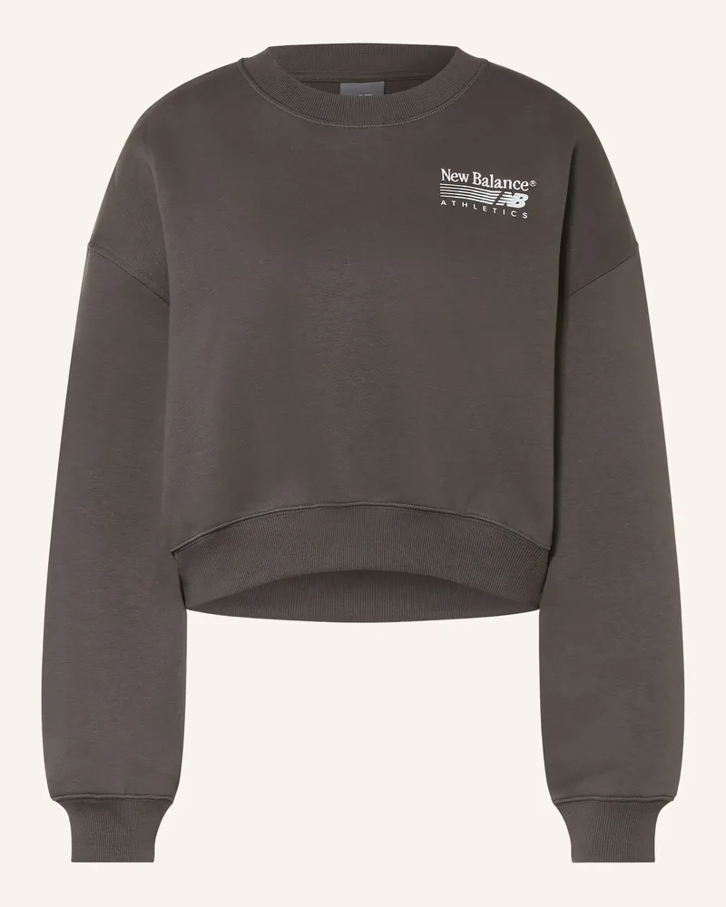 New Balance Sweatshirt Trackside grau Dunkelgrau