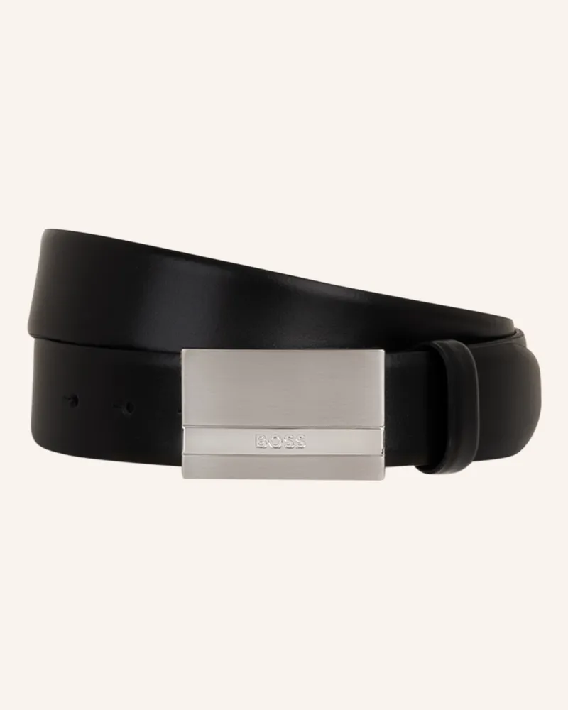 HUGO BOSS Ledergürtel BAXTON Schwarz
