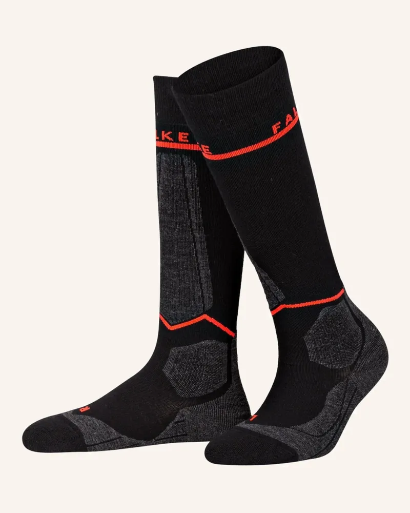 Falke Skisocken SK ENERGIZING mit Merinowolle Schwarz