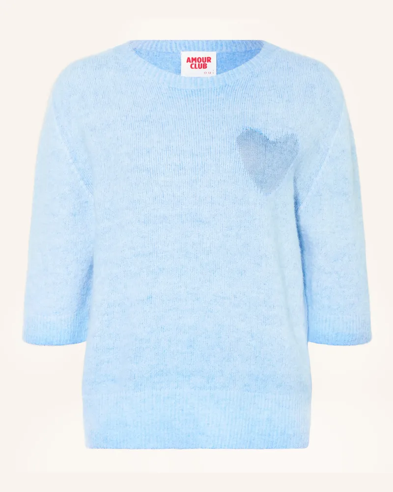 Oui  Pullover Mit 3/4-Arm blau Hellblau