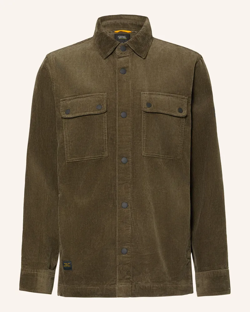 Camel Active Cord-Overshirt gruen Dunkelgrün