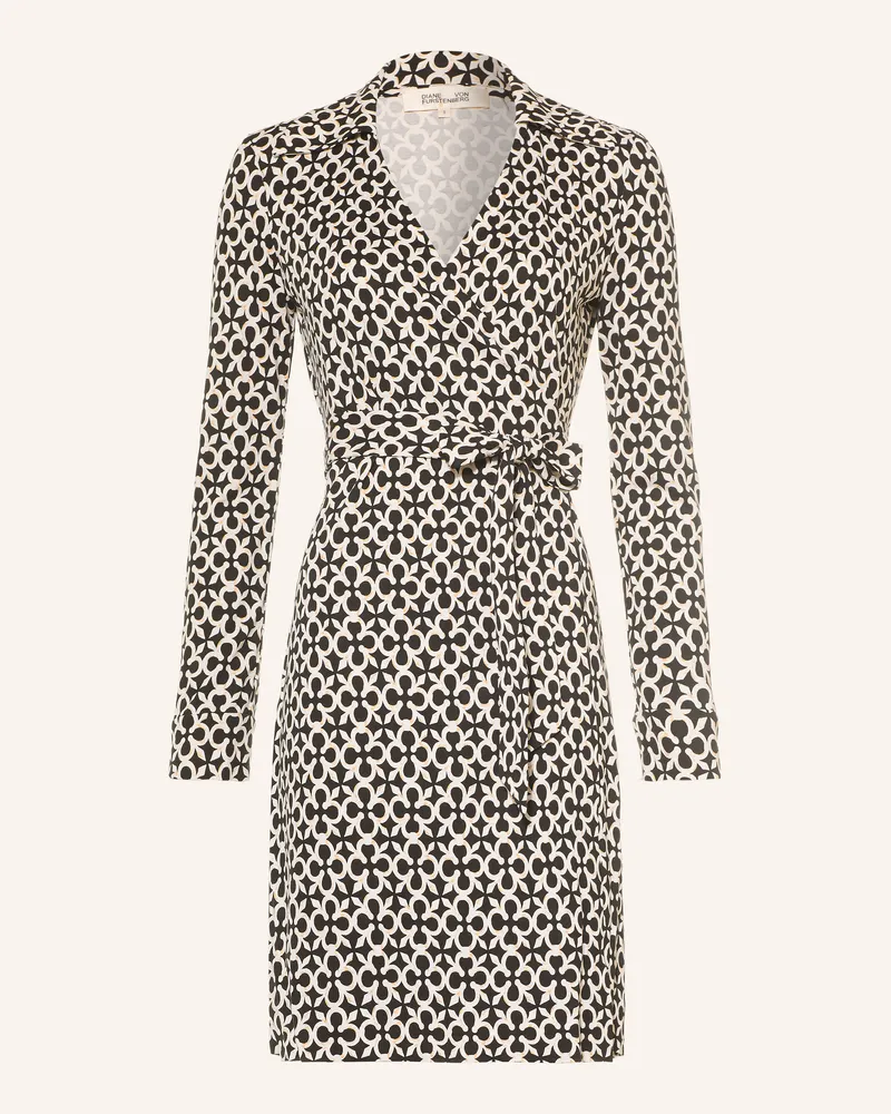 Diane von Furstenberg Wickelkleid New Jeanne Aus Seide schwarz Schwarz