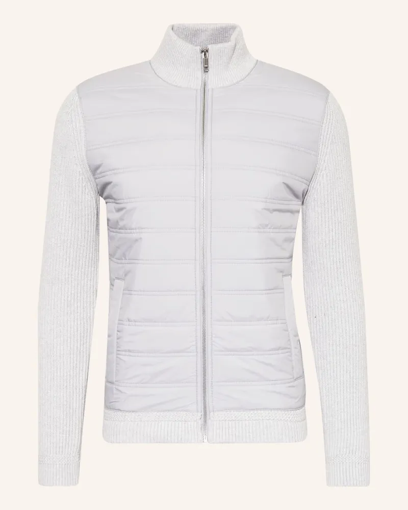 Reiss Jacke TRAINER im Materialmix Grau