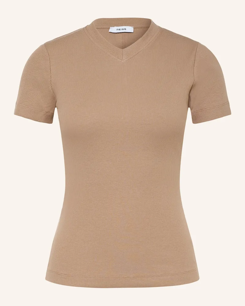 Reiss T-Shirt Addison braun Camel