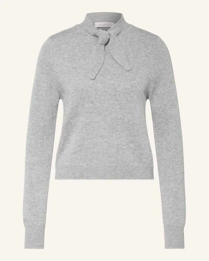 Rich&Royal Pullover Mit Cashmere Und Schluppe grau Hellgrau