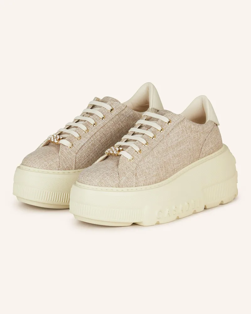 Casadei Sneaker Nexus beige Gold