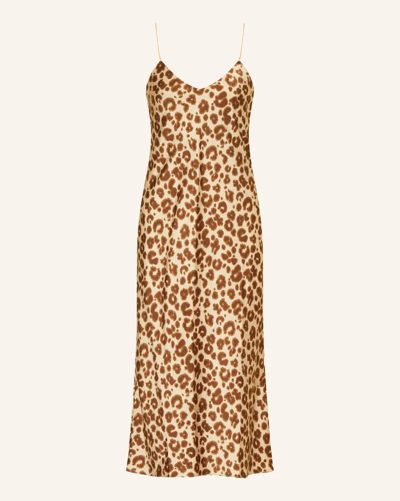 ba&sh Satinkleid BIARA Taupe