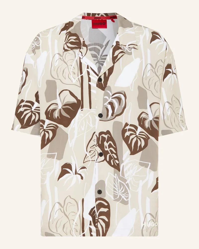 HUGO BOSS Resorthemd Relaxed Fit beige Beige