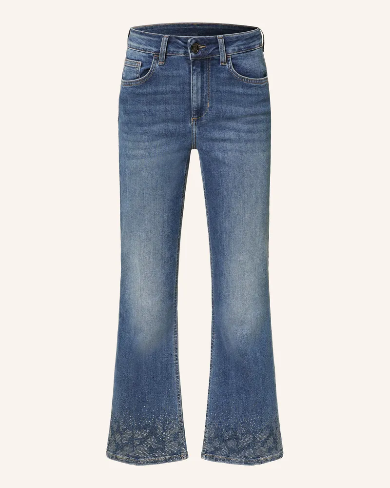 Liu Jo Flared Jeans Princess Mit Schmucksteinen blau 79077