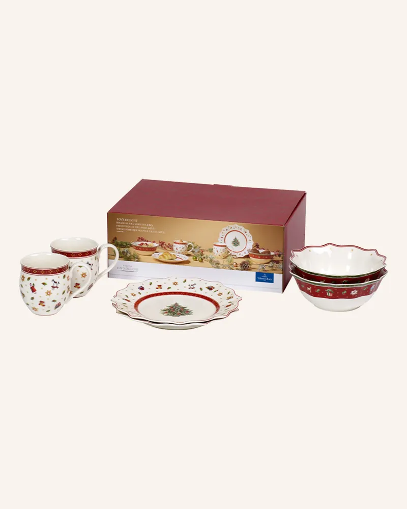 Villeroy & Boch Frühstücks-Set Für 2, Weiß, 6-Teilig Toy's Delight rot Rot