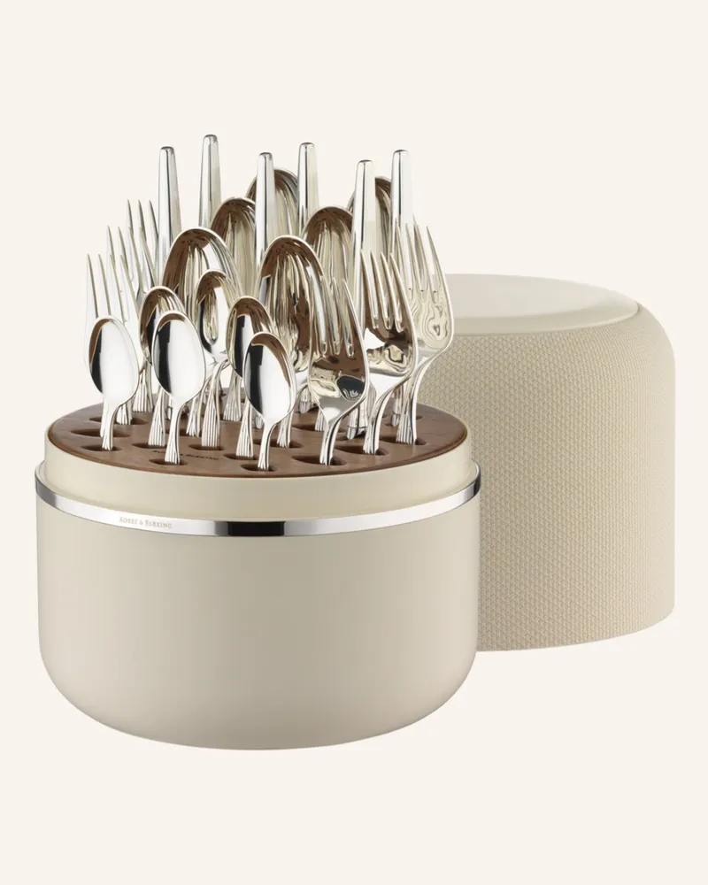 ROBBE & BERKING 24-tlg. Besteckset THE BOX CREME METROPOLITAN (925 Sterlingsilber Silber