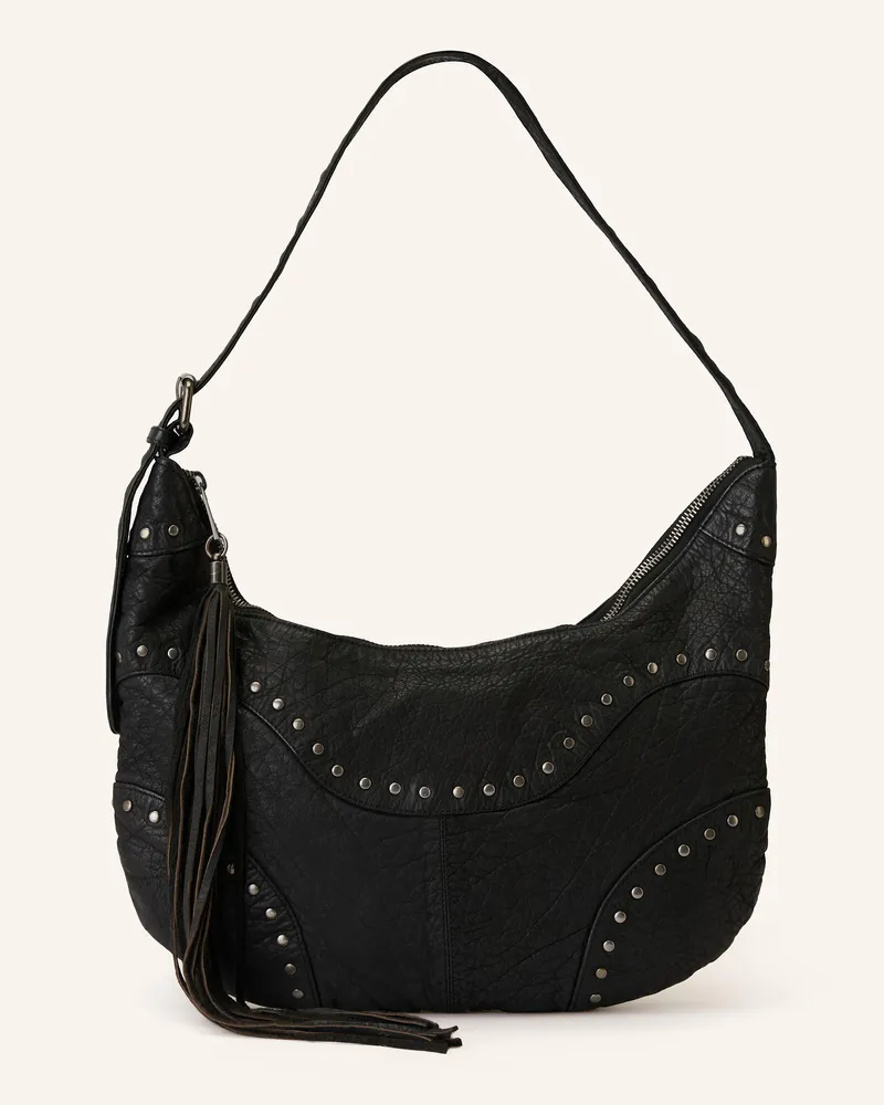 NÚNOO Schultertasche DAGMAR mit Nieten Schwarz