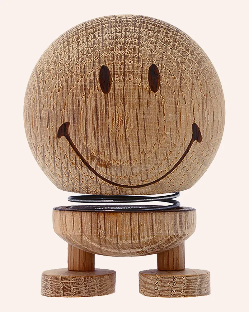 Hoptimist Dekofigur Smiley Small braun Hellbraun