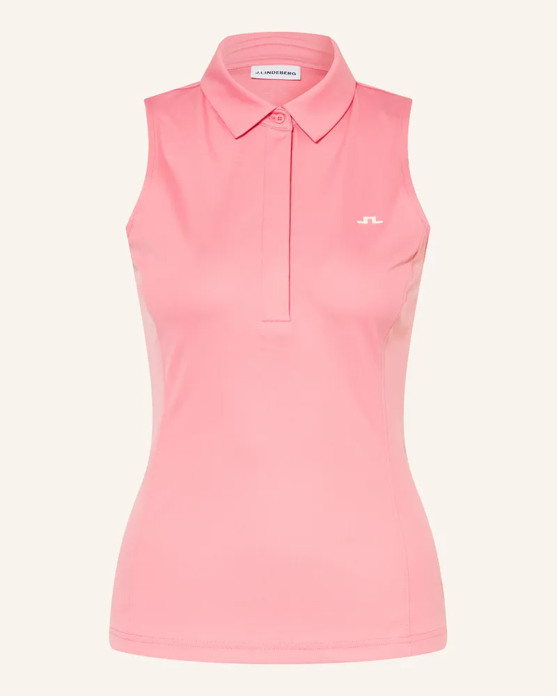 J.Lindeberg Funktions-Poloshirt rot Rosa