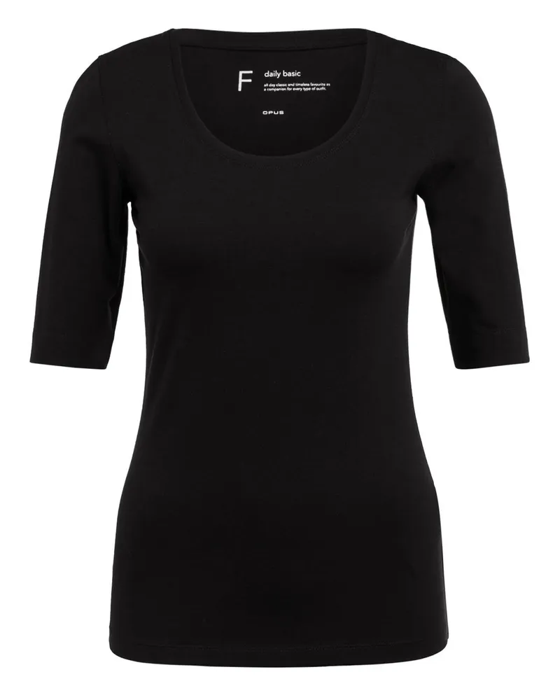 OPUS T-Shirt Daily F schwarz Schwarz