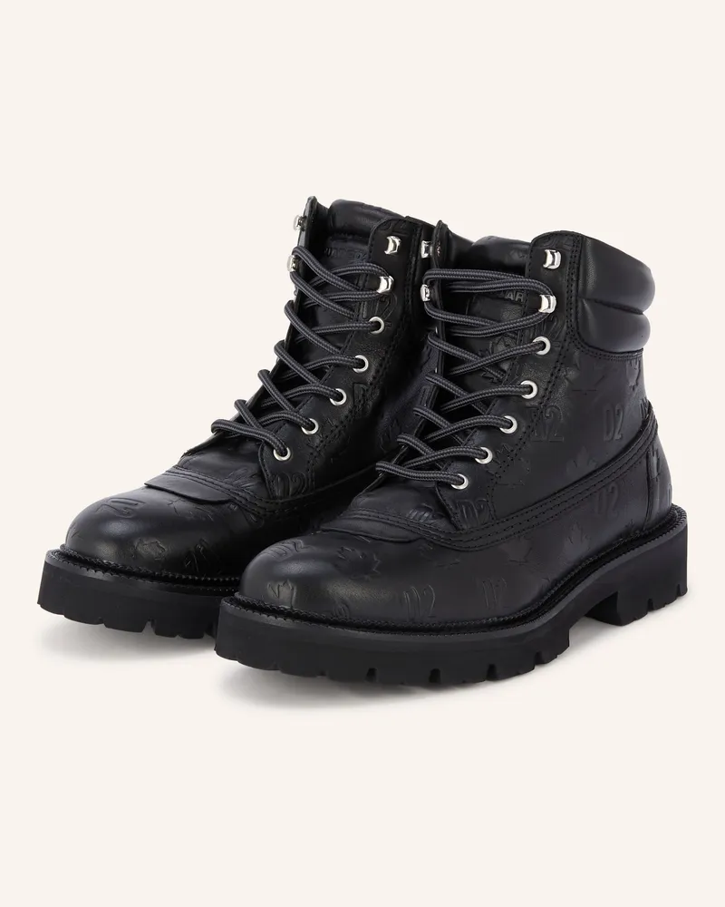 Dsquared2 Schnürboots schwarz Schwarz