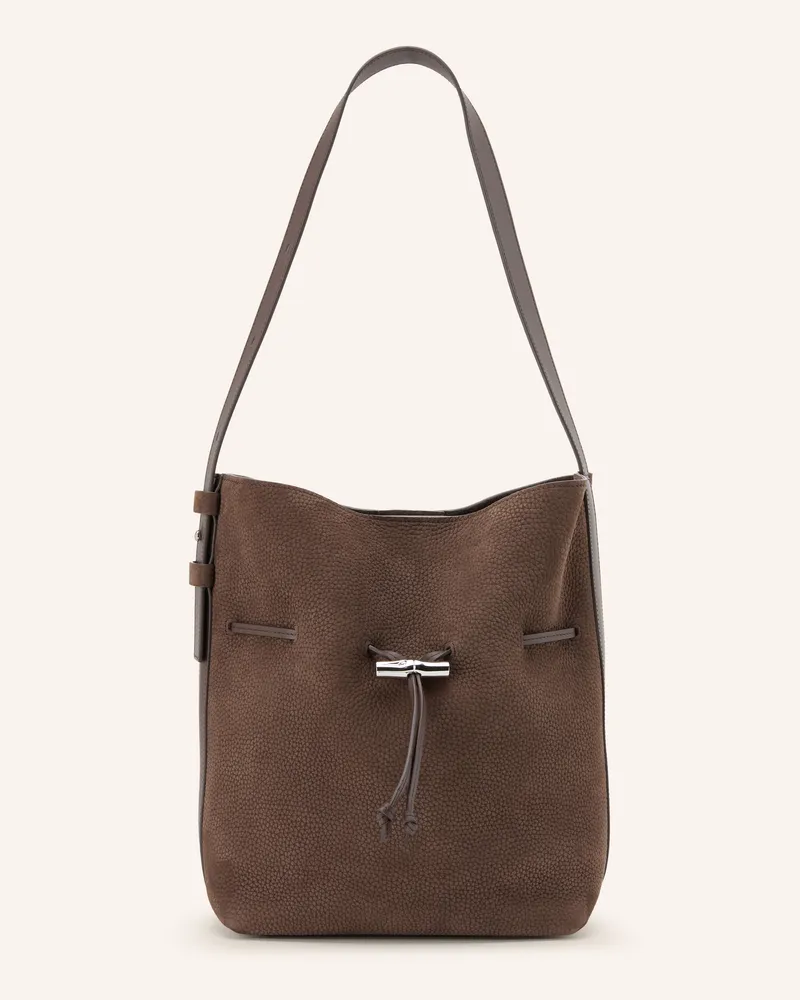 Longchamp Beuteltasche Le Roseau Medium braun Dunkelbraun