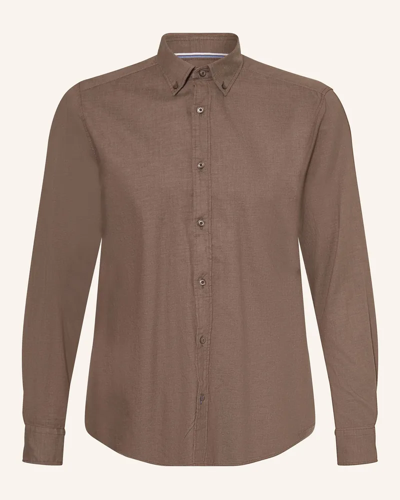 Olymp Hemd Casual regular fit Braun