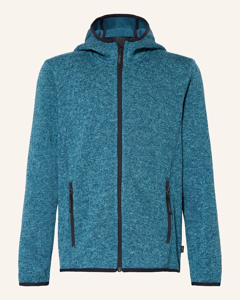 me°ru' Strick-Fleecejacke TAUNTON Petrol