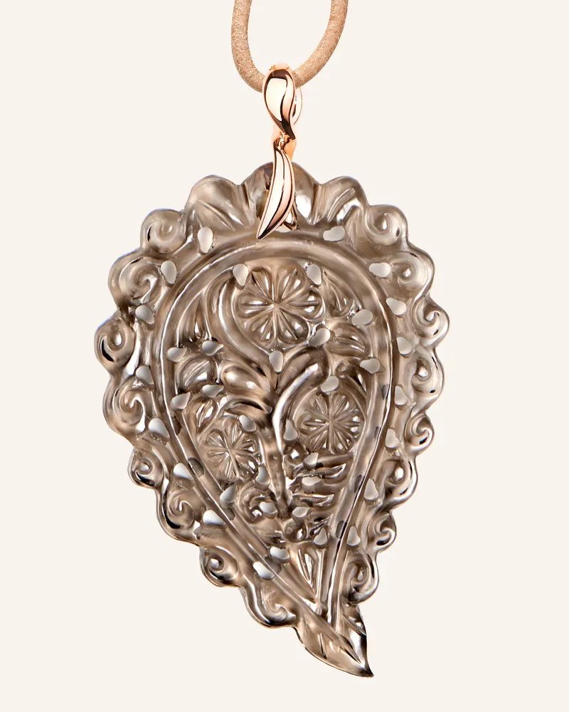 TAMARA COMOLLI Anhänger PENDANT INDIA LARGE SMOKY QUARTZ 18K Roségold 18K Roségold Roségold