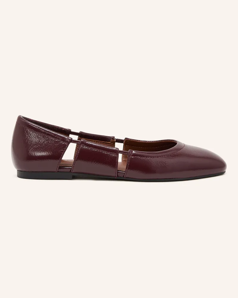 Reiss Ballerinas Leona Mit Cut-Outs rot Dunkelrot