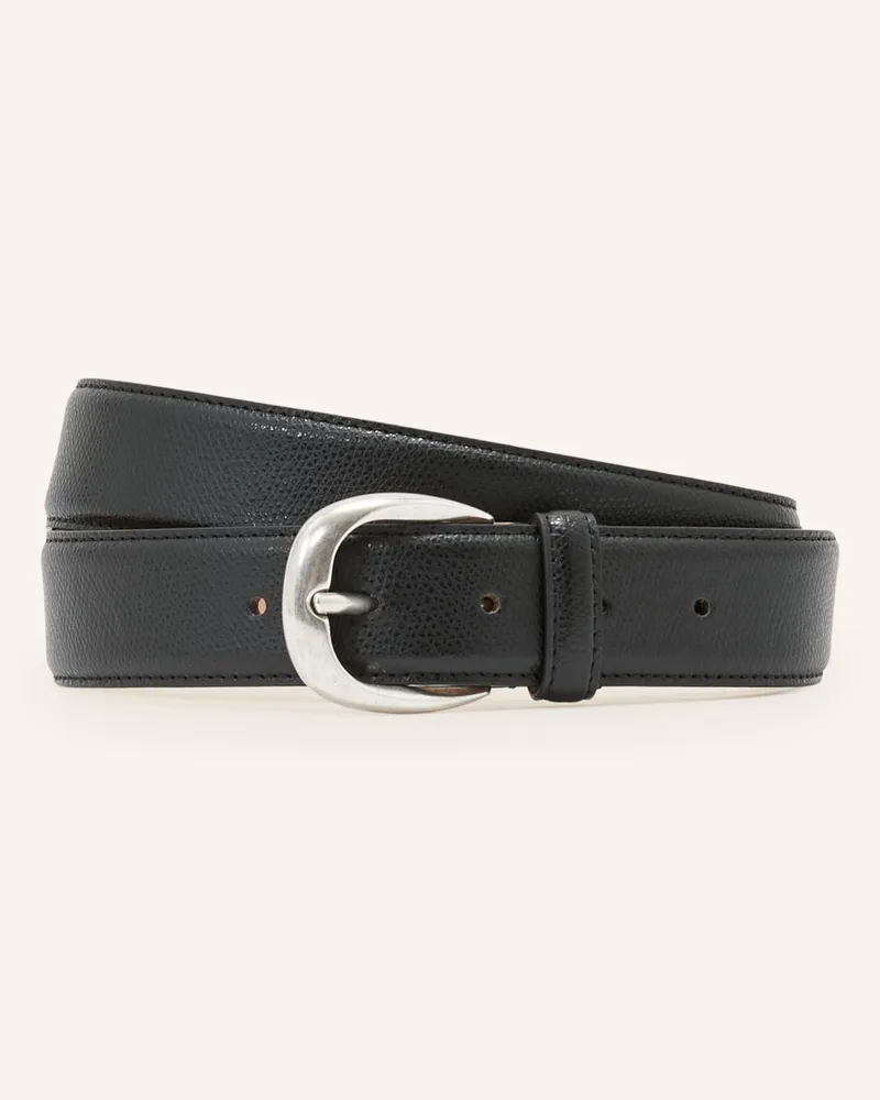 Reiss Ledergürtel Pierce Pebble schwarz Schwarz
