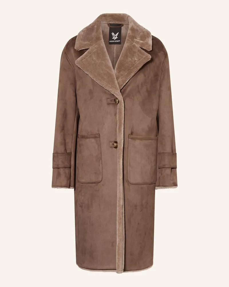Fuchs Schmitt Kunstfell-Mantel Braun