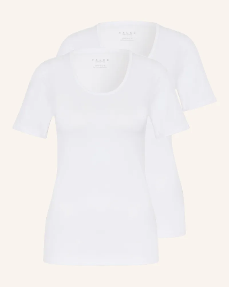 Falke 2er-Pack T-Shirts Daily Comfort weiss Weiss