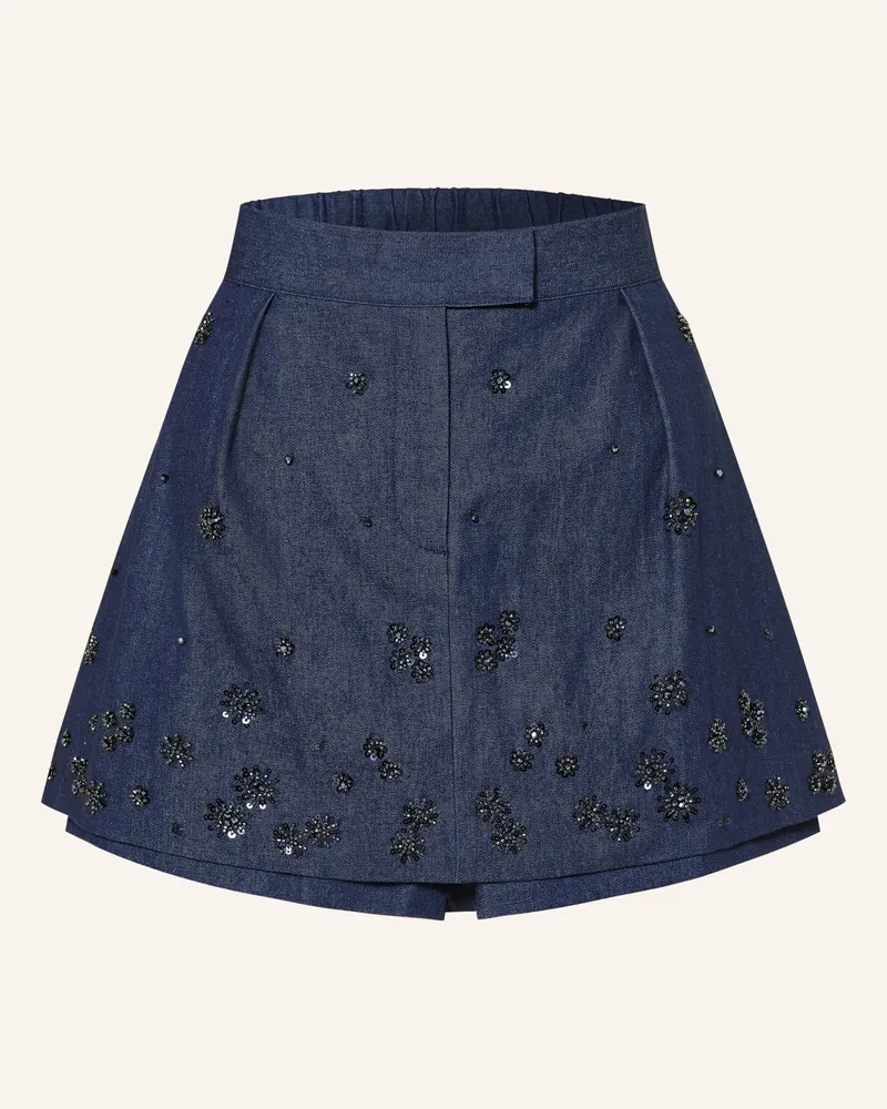 Maje Jeansskort Mit Pailletten blau Dunkelblau