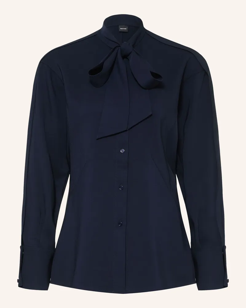 HUGO BOSS Schluppenbluse Bornaz blau Dunkelblau