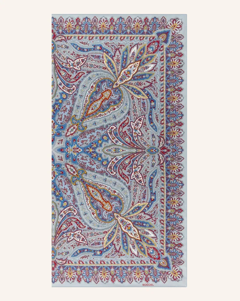 Roeckl Seidentuch FLOURISHING PAISLEY Hellblau