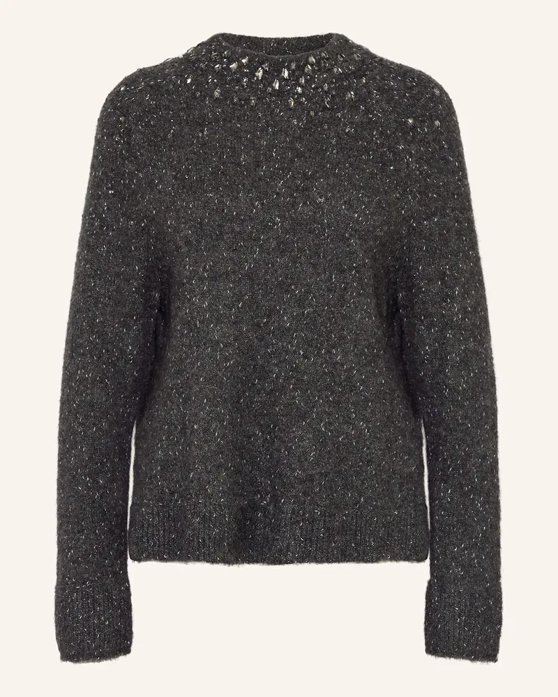 Marc Cain Pullover mit Glitzergarn und Schmucksteinen 842