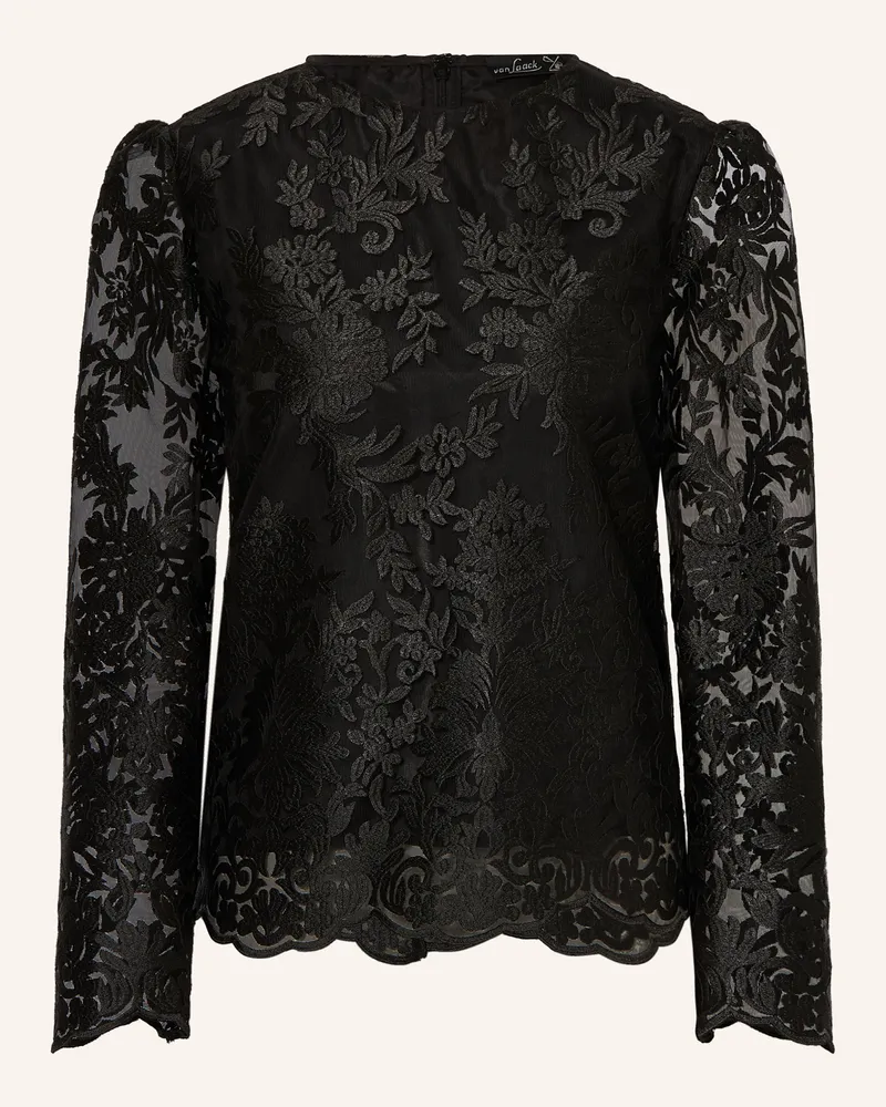 van Laack Blusenshirt Vl-Tanimas-Xx Aus Spitze schwarz Schwarz