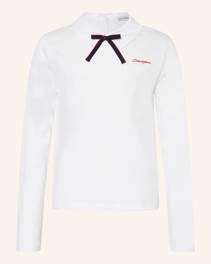 Dolce & Gabbana Blusenshirt aus Jersey Weiss