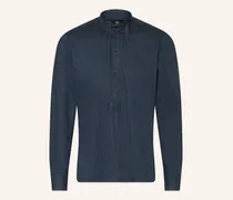 Trachtenhemd Slim Fit Mit Stehkragen blau